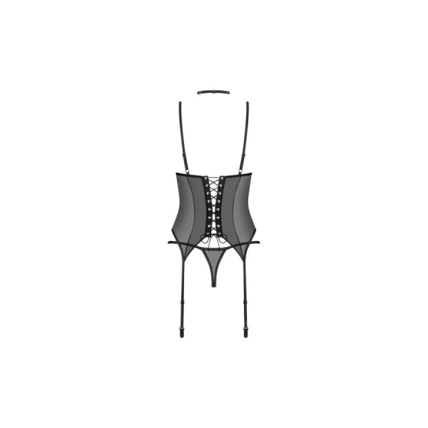 Donarella corset et string - Noir NP